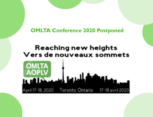 OMLTA Conference 2020 Postponed
